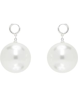 Sandy Liang Bubblegum Faux- Earrings - White
