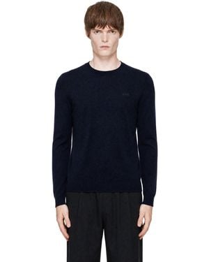 A.P.C. Matt Logo Sweater - Blue