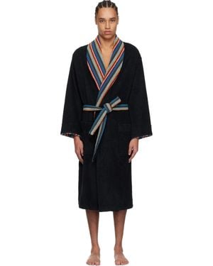 Paul Smith Artist Stripe Robe - Black