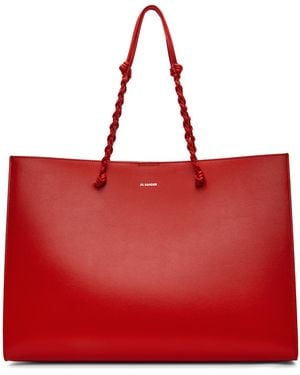 Jil Sander Tangle Shopping Ew Tote - Red
