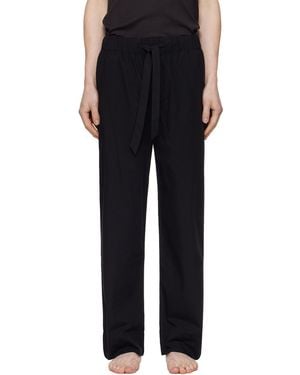 Tekla Poplin Pyjama Trousers - Black
