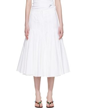 Jacquemus Plage 'The Agave' Midi Skirt - White