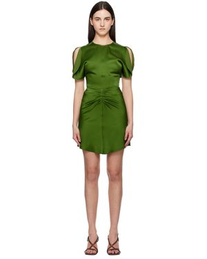 Victoria Beckham グリーン Gathered Waist ミニドレス