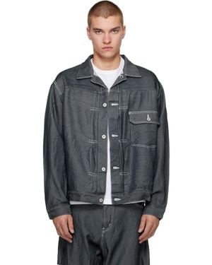 Comme des Garçons Polyester Denim Jacket - Grey