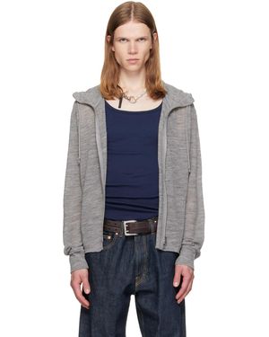 Tonywack Light Wool Zip Hoodie - Blue