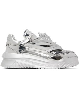 Versace シルバー Odissea スニーカー - ブラック