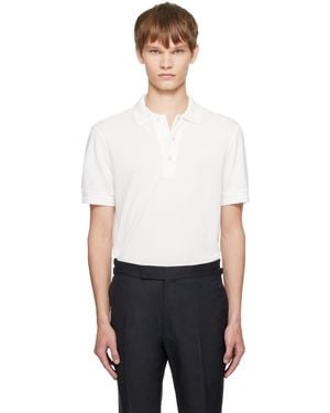 Tom Ford ホワイト Piquet ポロシャツ