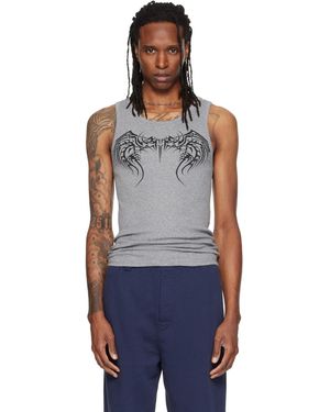 Vetements Tattoo Tank Top - Blue