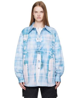 ANDERSSON BELL Trompe L'Oeil Printed Check Shirt - Blue