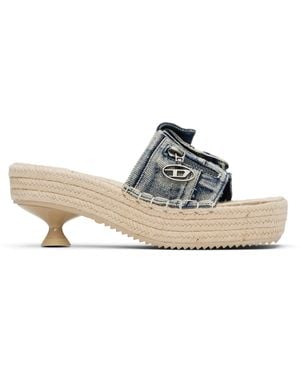 DIESEL ブルー D-Ibiza 40 Pck ヒールサンダル - ブラック
