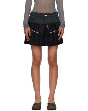 ANDERSSON BELL Inside Out Pleats Miniskirt - Black