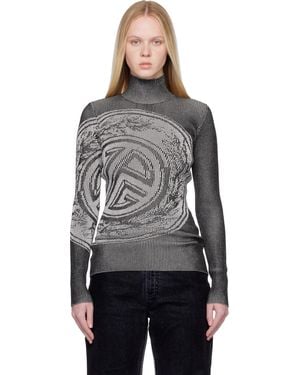 Jean Paul Gaultier 'The Laurel Stamp' Turtleneck - Black