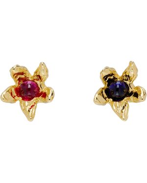 Chopova Lowena Claw Flower Stud Earrings - Black