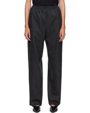 Jil Sander Wool Flannel Pants - Black