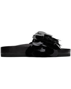Rabanne Black Sparkle Slides