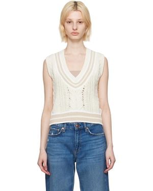 Rag & Bone オフホワイト Brandi ベスト - ブルー