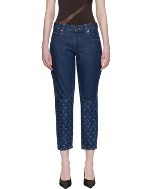 Marine Serre Slim Fit Denim Jeans - Blue