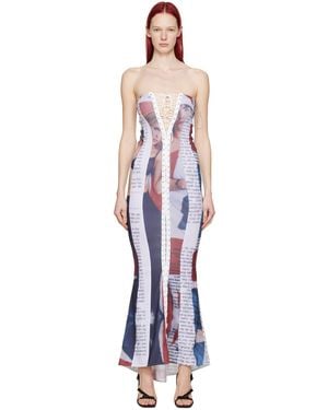 Sinead Gorey Lace-Up Maxi Dress - Black