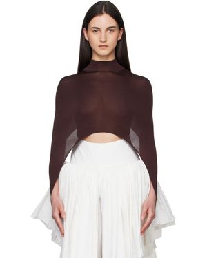 Alaïa Haut Tension Brun À Effet Seconde Peau - Rouge