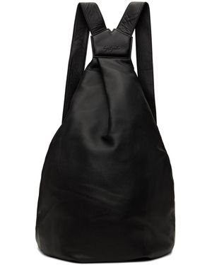 Yohji Yamamoto Y Discord Leather Backpack - Black