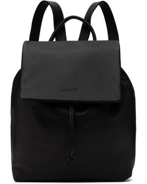 Marsèll Grained Leather Drawstring Backpack - Black
