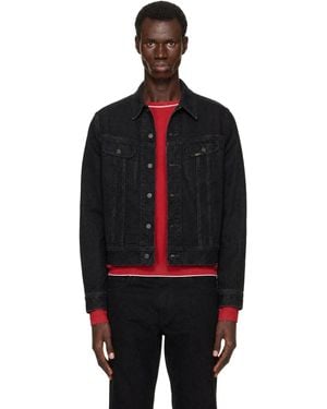 RRL Worn-In Denim Trucker Jacket - Black