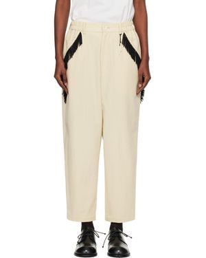 Undercover Fringe Trousers - Natural