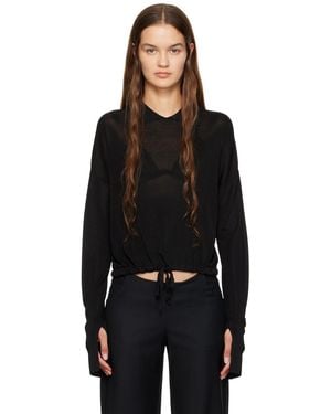 AYA MUSE Drawstring Polo - Black