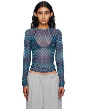 Miaou Long Sleeve T-Shirt - Blue