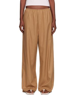 Baserange Tan Stoa Lounge Trousers - Brown
