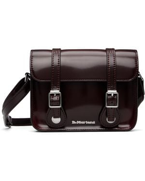 Dr. Martens Burgundy 7 Inch Vegan Crossbody Bag - Black