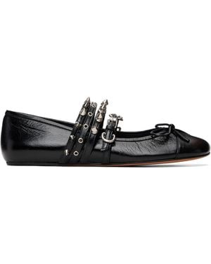 Abra Spike Ballerina Flats - Black