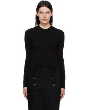 Dion Lee Garter Long Sleeve T-Shirt - Black