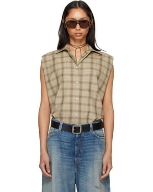 Acne Studios Check Button-Up Vest - Black