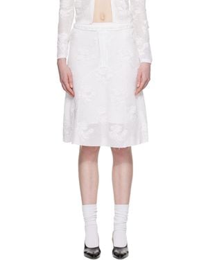 ShuShu/Tong Threadwork Knit Midi Skirt - Multicolour