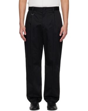 Yohji Yamamoto Neighborhood Edition Tuck Work Trousers - Black