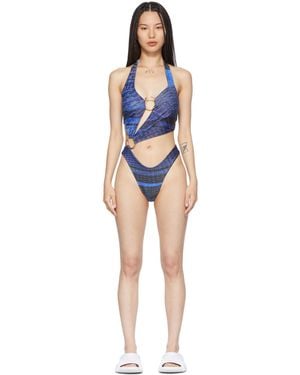 Louisa Ballou Ssense 限定 ブルー Sex Wax ワンピース スイムスーツ - ブラック