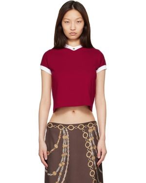 Versace Stretch Cotton-Jersey T-Shirt - Red