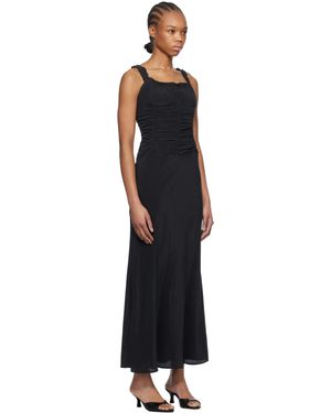 STAUD Evangeline Silk Dress in Black | Lyst Canada