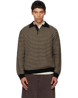 Carter Young Stripe Leigh Polo Jumper - Black