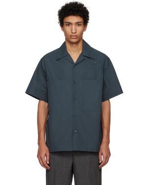 Jil Sander ネイビー ヘビーウェイト シャツ - ブルー