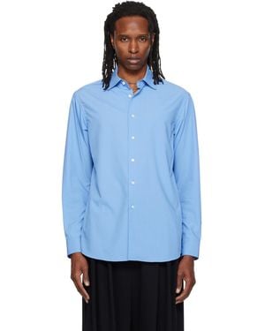 SOSHIOTSUKI Bias Cut Oxford Dress Shirt - Blue