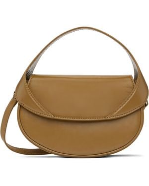 BY FAR Hari Creased Leather Bag - Natural