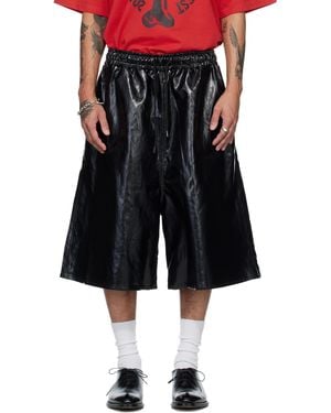 Lu'u Dan Bball Faux-Leather Shorts - Black