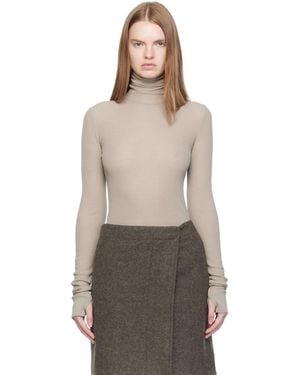 Lemaire Taupe Seamless Turtleneck - Multicolor