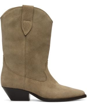 Isabel Marant Taupe Duerto Boots - Green
