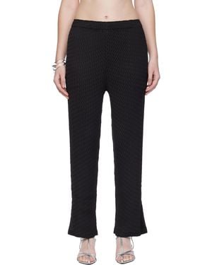 Issey Miyake Sleek Pleats Trousers - Black