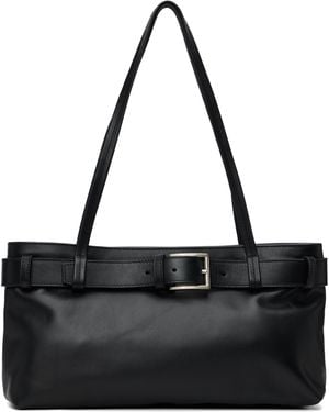 St. Agni Belt Detail Baguette Bag - Black