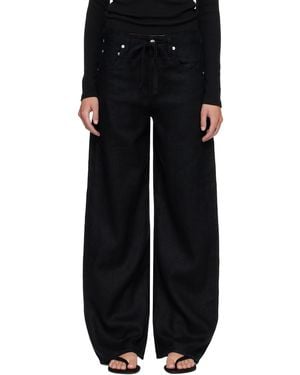 Citizens of Humanity Brynn Drawstring Linen Trousers - Black