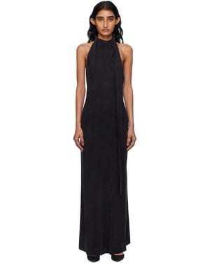 St. Agni Bias Scarf Maxi Dress - Black
